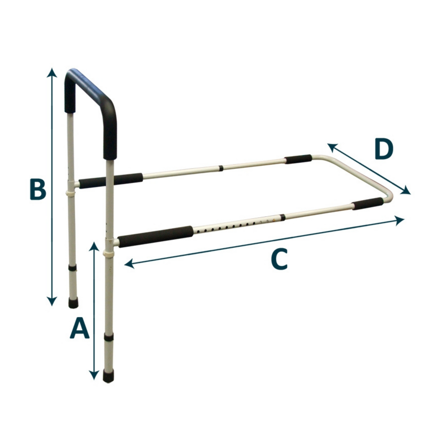 SPONDA LETTO SINGOLA CON GAMBE REGOLABILI