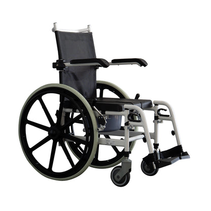 Sedia Da Doccia e Da Comodo In Alluminio Con Ruote Ad Autospinta - AB/SD
