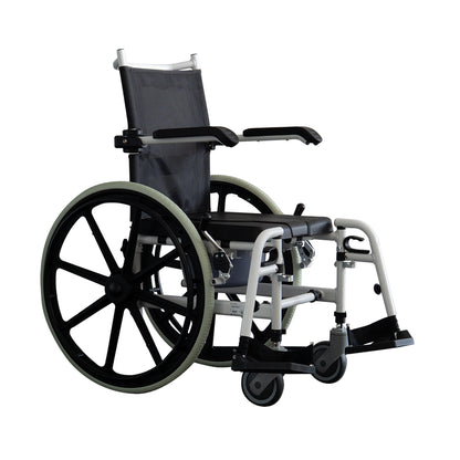 Sedia Da Doccia e Da Comodo In Alluminio Con Ruote Ad Autospinta - AB/SD