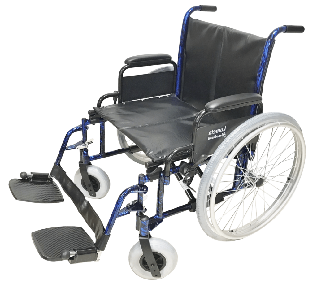 SEDIA A ROTELLE BARIATRICA CARROZZINA CON DOPPIA CROCIERA RINFORZATA