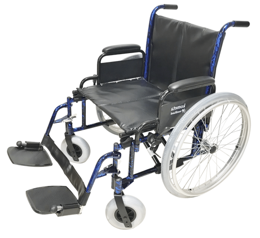 SEDIA A ROTELLE BARIATRICA CARROZZINA CON DOPPIA CROCIERA RINFORZATA