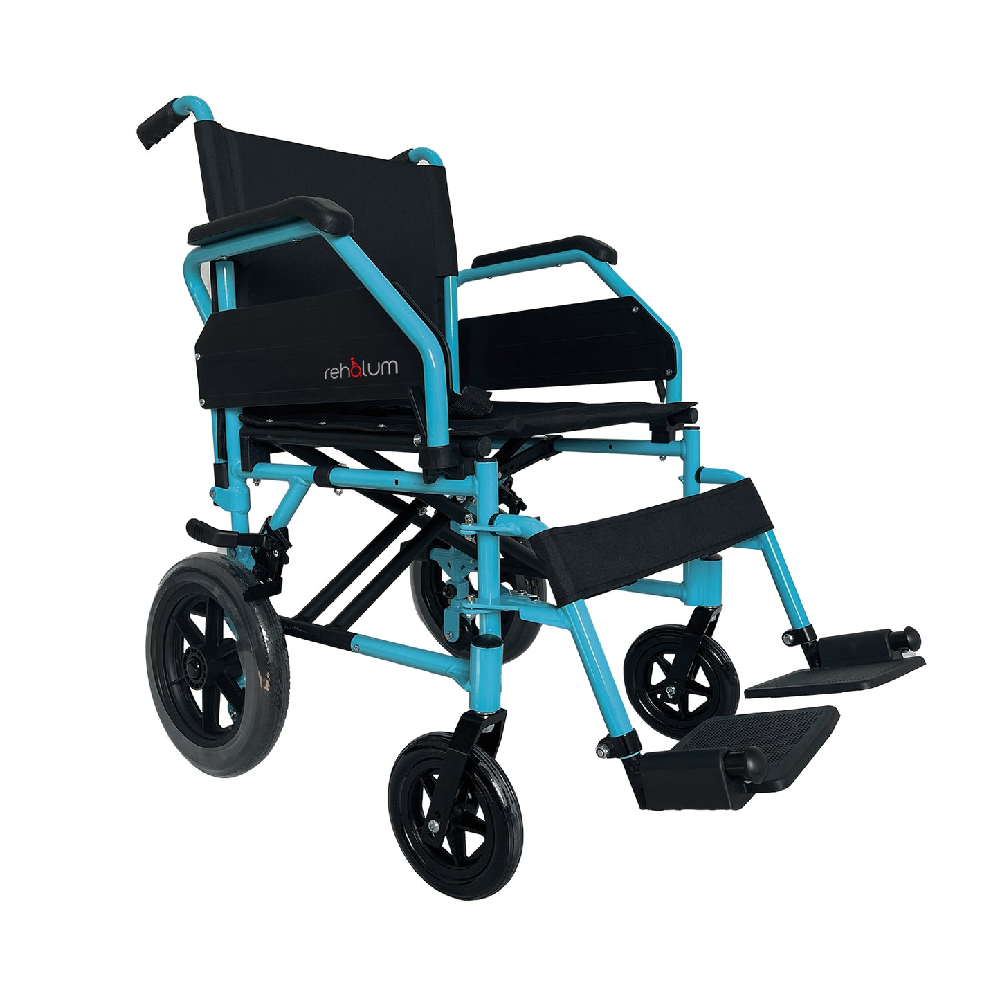 SEDIA A ROTELLE PIEGHEVOLE CARROZZINA STANDARD DA TRANSITO IN ALLUMINIO - REHALUM