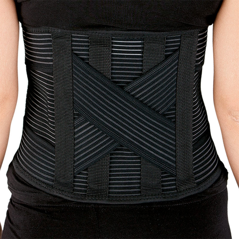 DORSACROSS - CORSETTO LOMBARE CON TIRANTI POSTERIORI INCROCIATI E STECCHE MODELLABILI