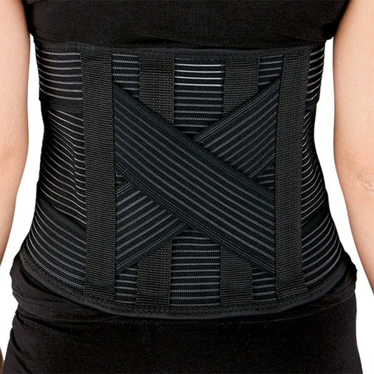 DORSACROSS - CORSETTO LOMBARE CON TIRANTI POSTERIORI INCROCIATI E STECCHE MODELLABILI